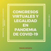 Congresos Virtuales y Legalidad en Pandemia de COVID-19: Tercer Reporte